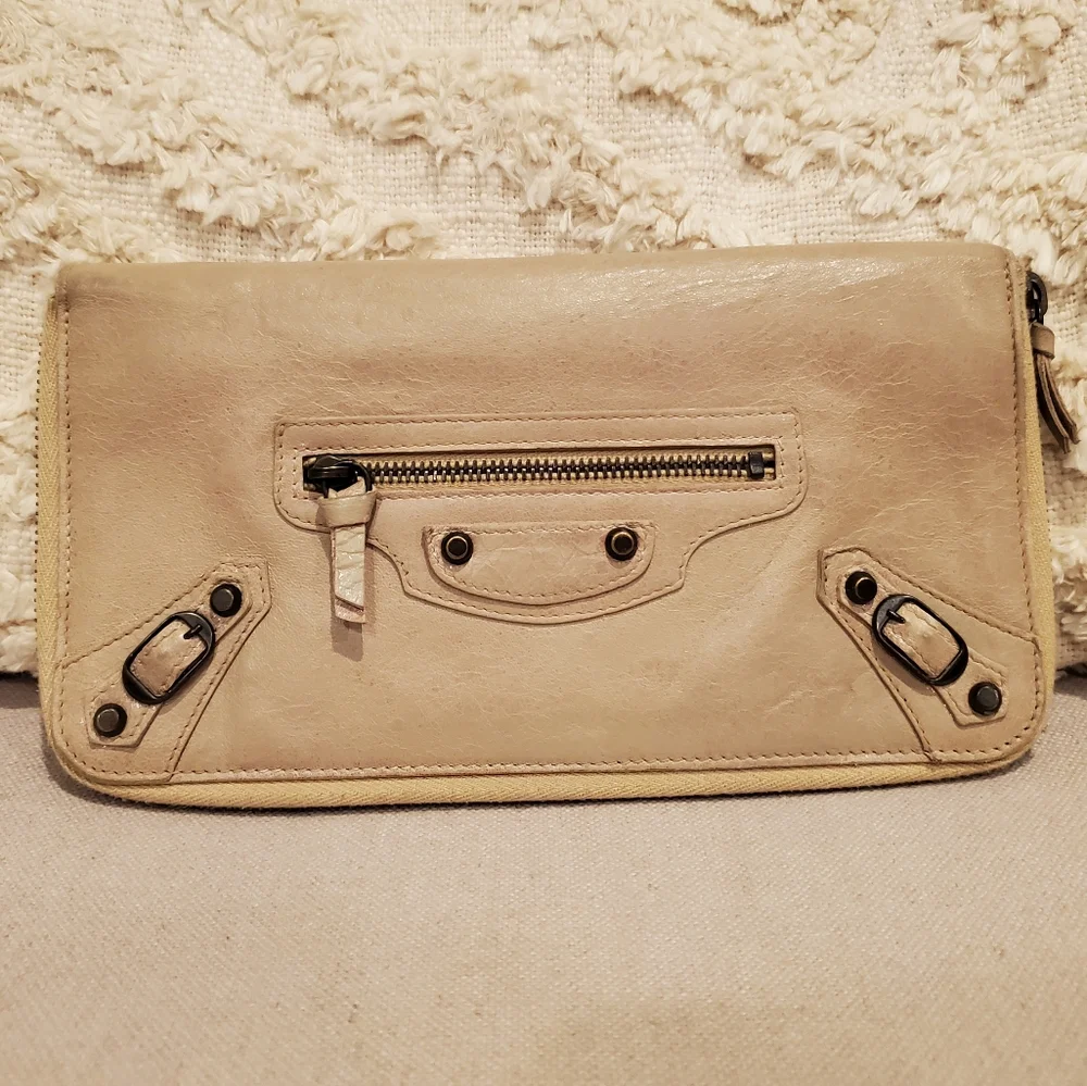 Balenciaga Long Tan Leather Wallet - Picture 3 of 15
